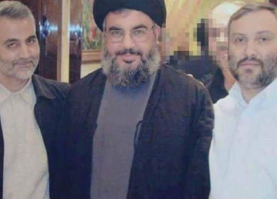 General Qassem Suleimani (R), Sayyed Hasan Nasrallah (C) and Hajj Imad Mughniyeh (L).jpg