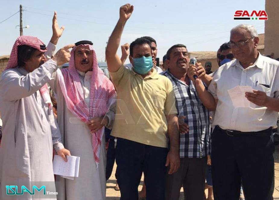 Syrians Protest against US-Backed QSD Militia in Raqqa Countryside