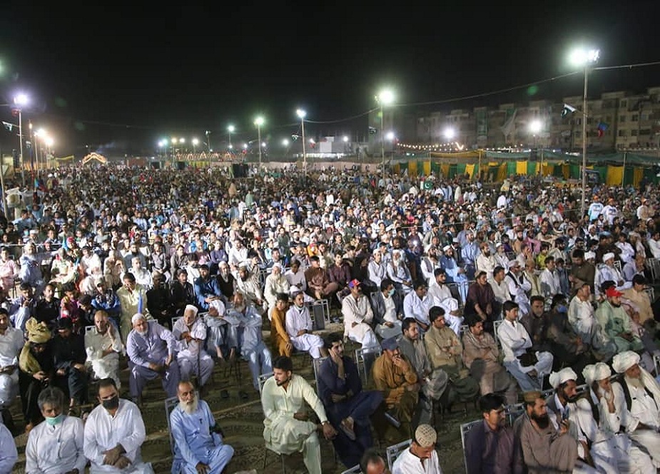 سہراب گوٹھ کراچی میں پی ایس پی کا جلسہ، پختون برادری کی بڑی تعداد میں شرکت