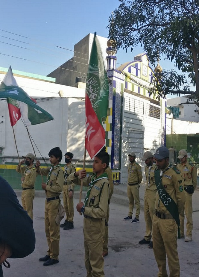 لاہور، شہید تقی حیدر کے مزار پر امامیہ اسکاوٹ کی سلامی کی تصاویر