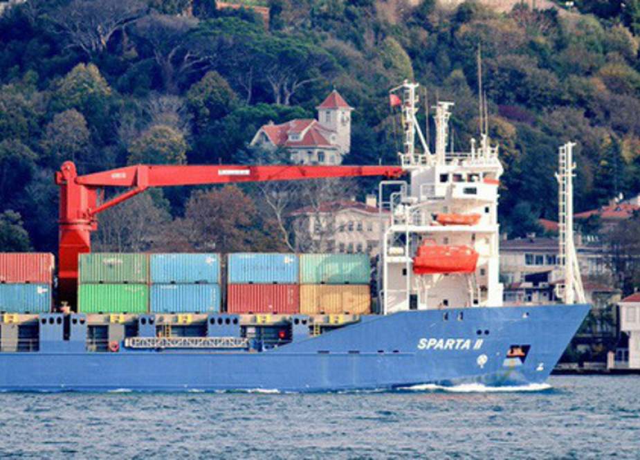 Russian vessel RoRo SPARTA II is seen sailing through the Bosphorus en route to the port city of Tartous, Syria.jpg