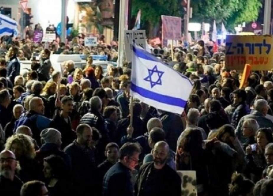 اسرائیلی وزیراعظم کے گھر کے باہر احتجاج