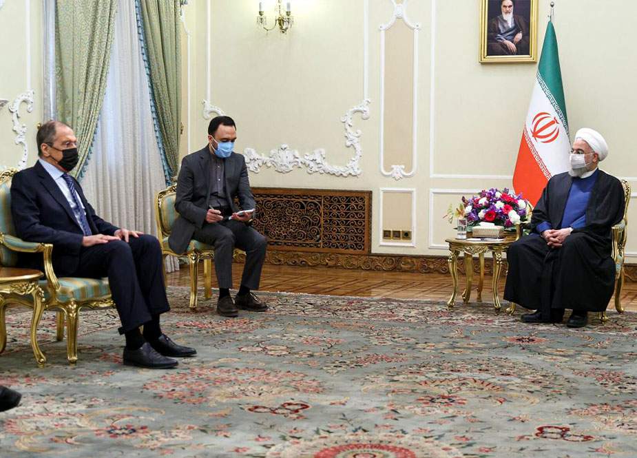 Sergey Lavrov İran prezidenti Həsən Ruhani ilə görüşüb (FOTO)
