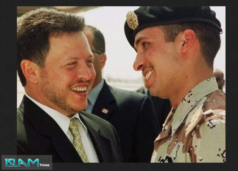 King Abdullah of Jordan and his half-brother Prince Hamza (photo April, 2001)