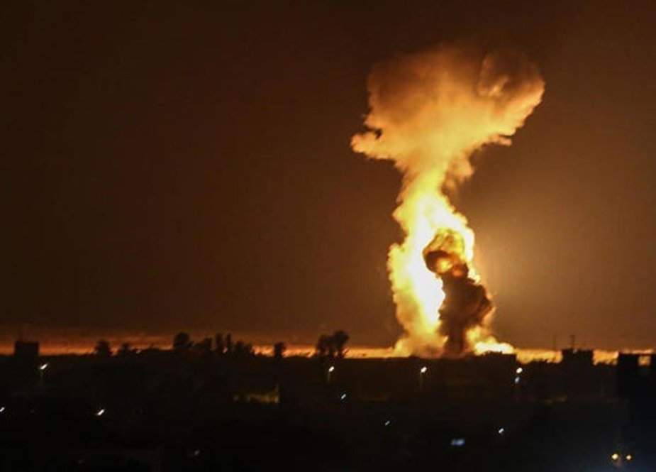 اسرائیل کے جنگی طیاروں کی غزہ پر بمباری