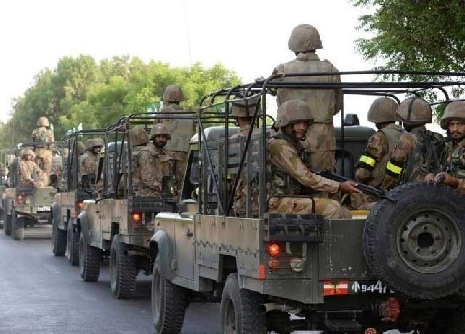 کورونا ایس او پیز پر عملدرآمد کیلیے مختلف علاقوں میں فوج تعینات