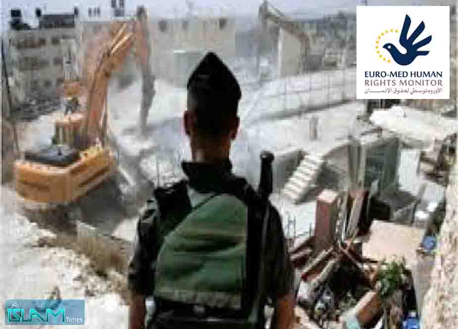 اسرائیل نے جاری سال کی ابتداء سے تاحال 58 فلسطینی عمارتیں تباہ کر ڈالی ہیں، ہیوم رائٹس مانیٹر