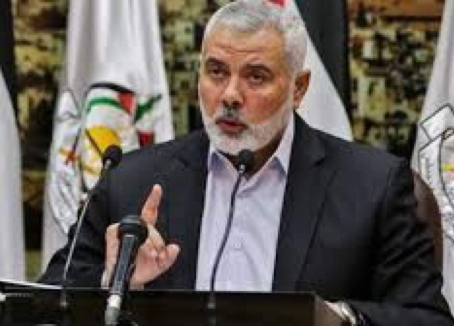 Ismail Haniyeh, the head of the political bureau of the Palestinian resistance movement, Hamas