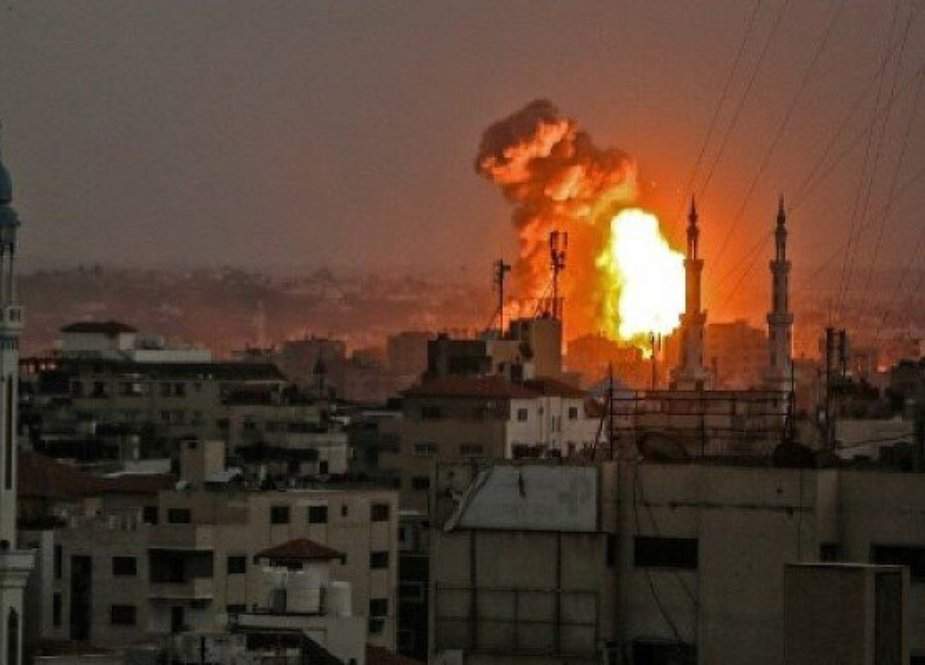 غزہ کی پٹی پر اسرائیل کی ایک بار پھر شدید بمباری