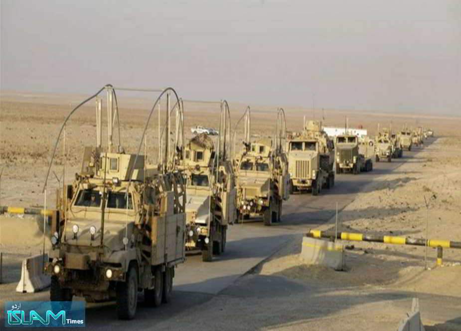 عراق کے جنوبی صوبے میں قابض امریکی فوج کا لاجسٹک قافلہ تباہ