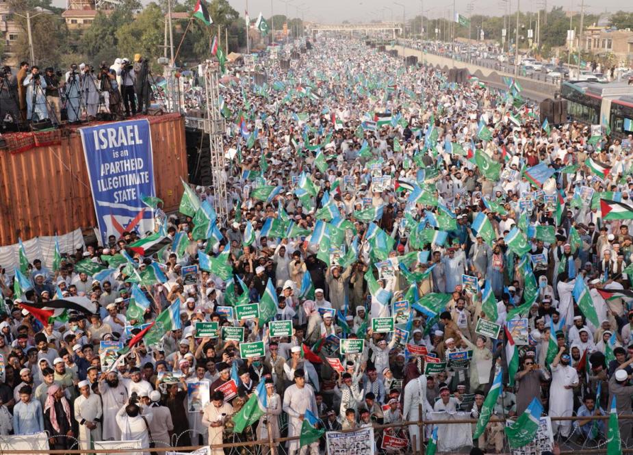 پشاور، جماعت اسلامی کا ’’لبیک القدس ملین مارچ‘‘، عوام کی بڑی تعداد میں شرکت
