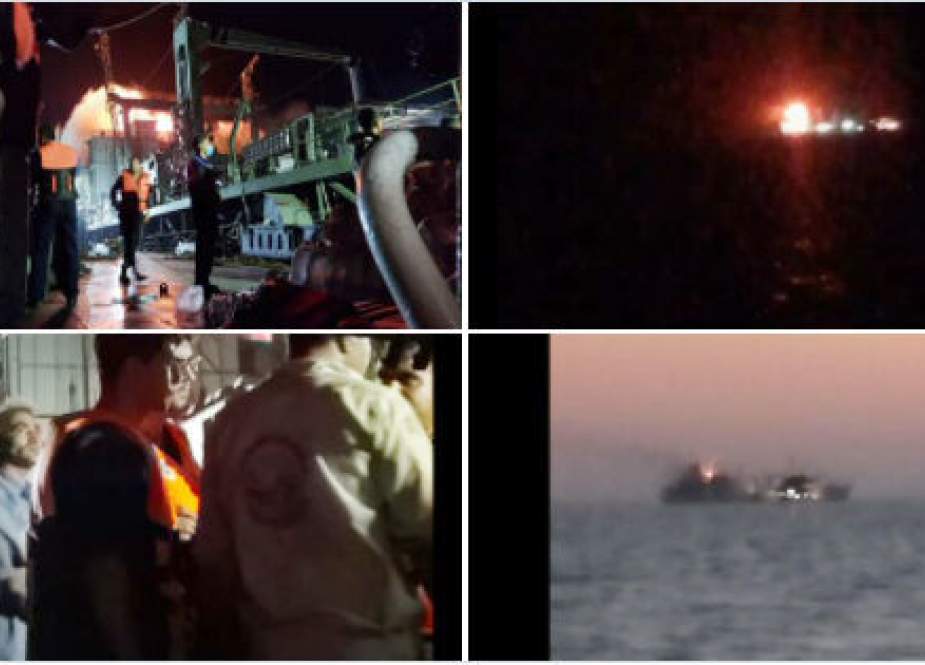 Iranian Navy’s ‘Khark’ training and logistical ship has sunk in the Gulf of Oman