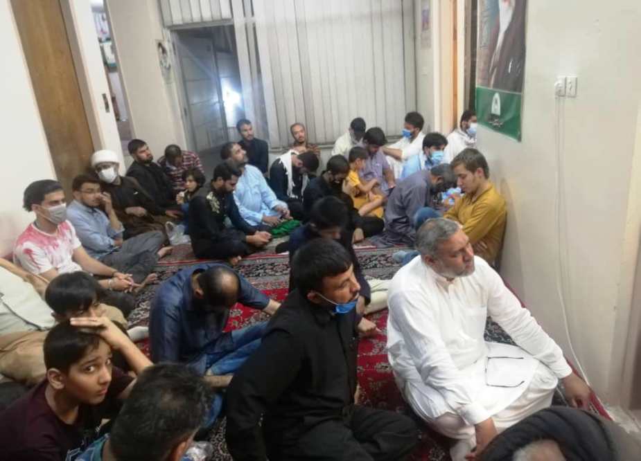 مجلس وحدت مسلمین شعبہ مشہد مقدس کے زیراہتمام موسسہ شہید عارف حسینی میں مجلس عزا کا اہتمام 