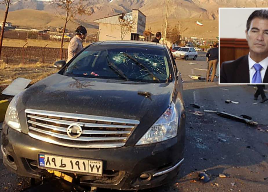 Damaged car of Iranian nuclear scientist Mohsen Fakhrizadeh.