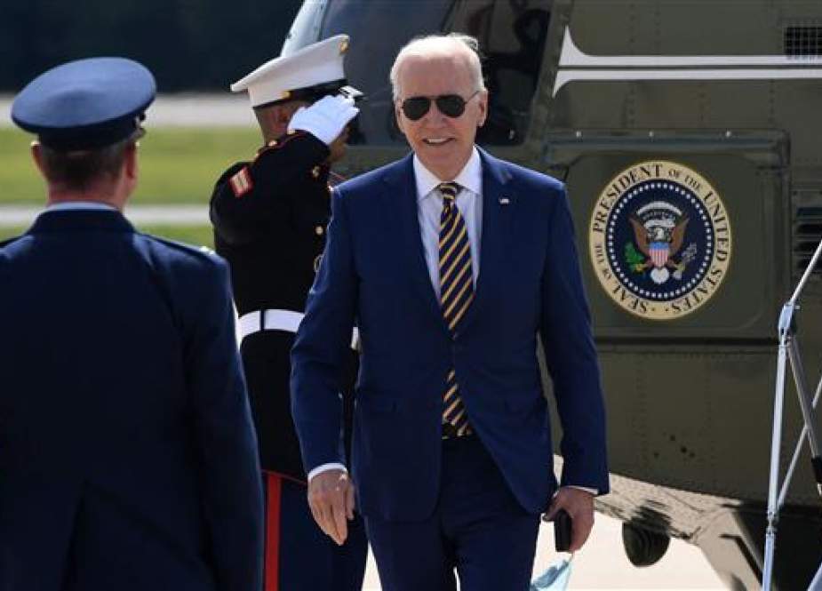 US President Joe Biden is greeted by Colonel William Roche,.jpg