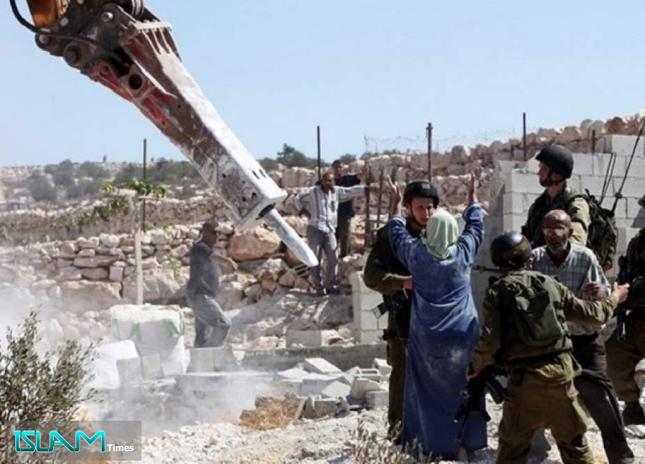 UN: Zionist Regime Demolishes 421 Palestinian Houses