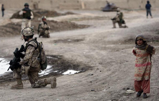 گشت زنی مشترک نیروهای ائتلاف و افغان