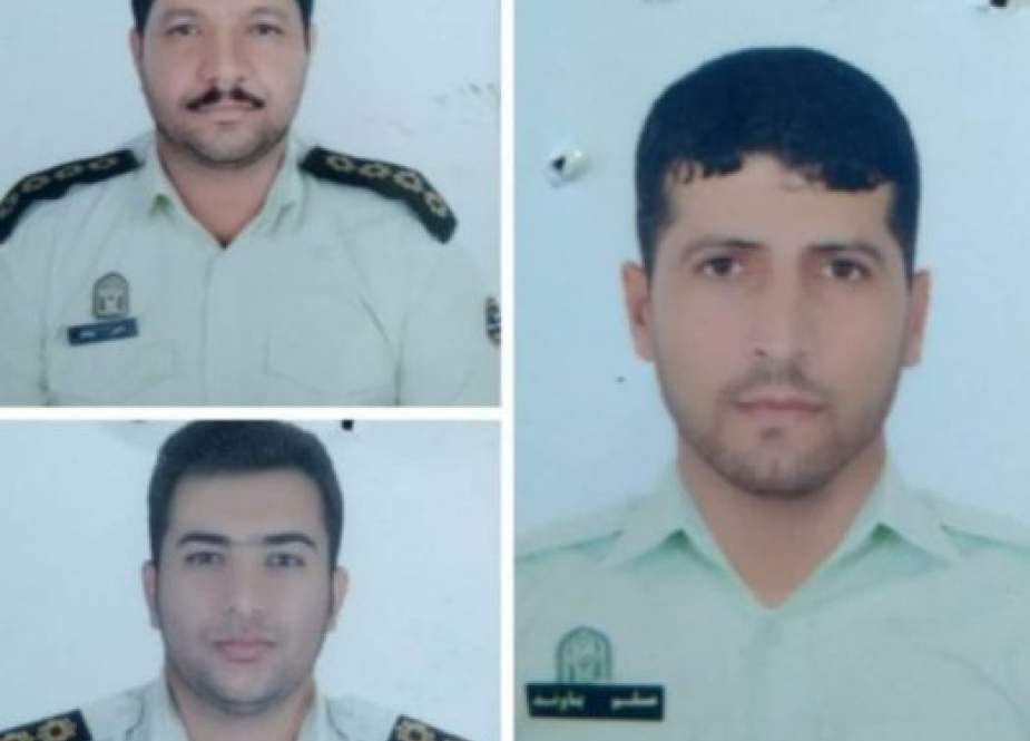 Tiga polisi yang meninggal dunia dalam peang melawan narkoba (Iran Front Page).
