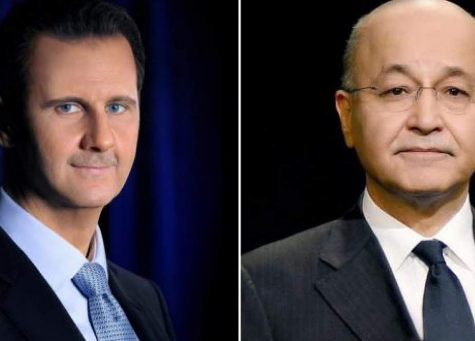 Bashar al-Assad, Syrian President and President Barham Salih of Iraq.jpg