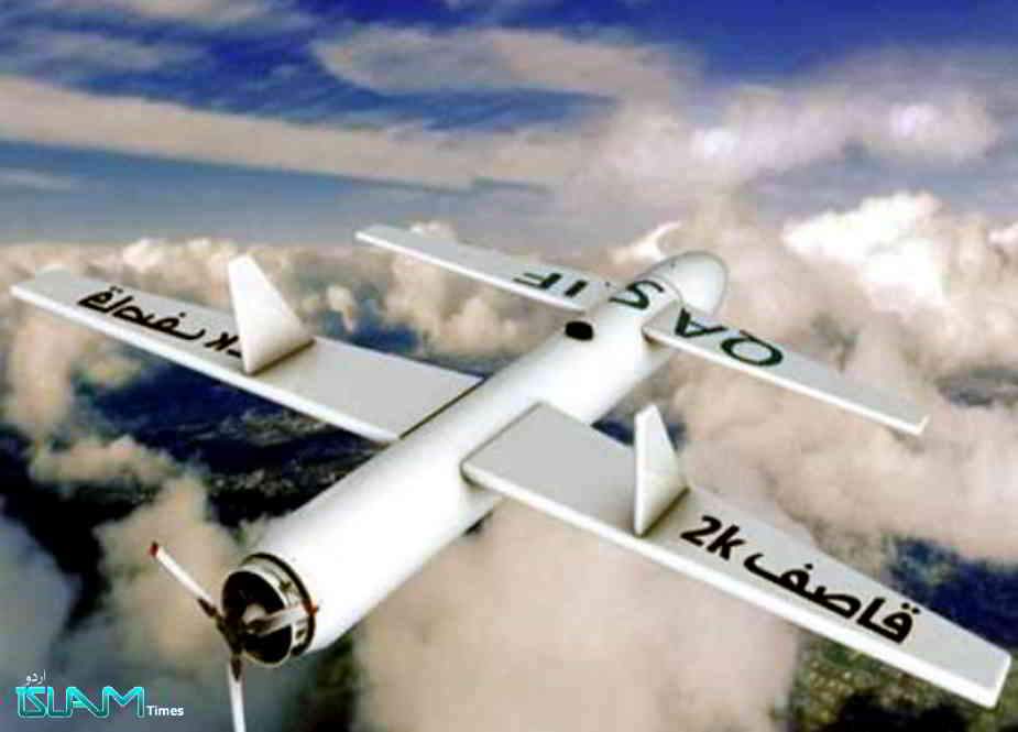 یمنی فورسز کیجانب سے جارح سعودی فوجی اہداف پر جوابی ڈرون حملہ