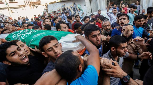 Palestinian mourners funeral in Gaza City.jpg
