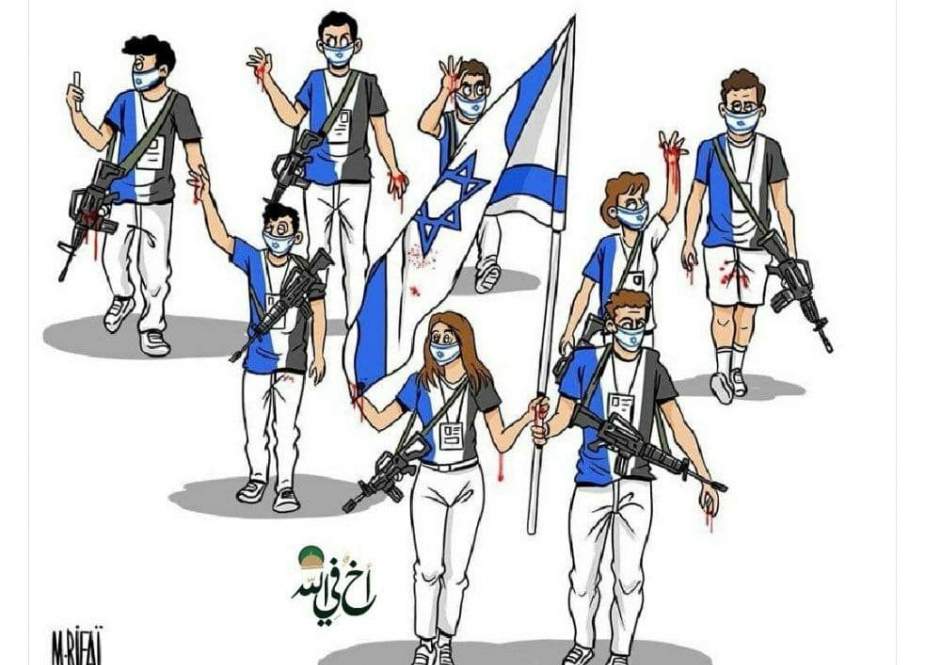 Olimpiya Oyunlarında işğalçı İsrail komandasının karikaturası