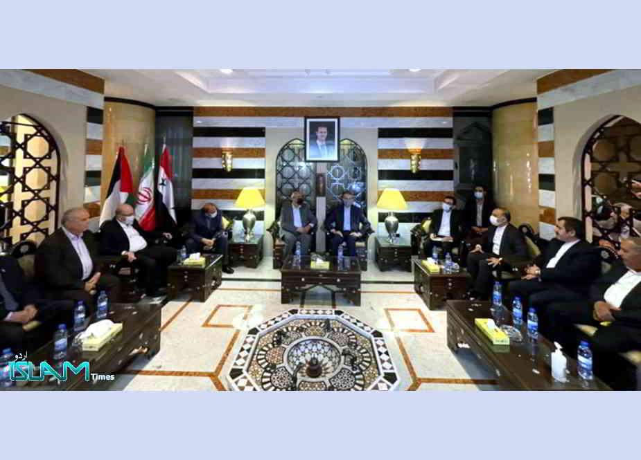 دمشق، امیر عبداللہیان کی فلسطینی مزاحمتی راہنماؤں کیساتھ ملاقات