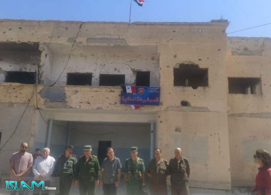 إعادة افتتاح مخفر شرطة درعا البلد