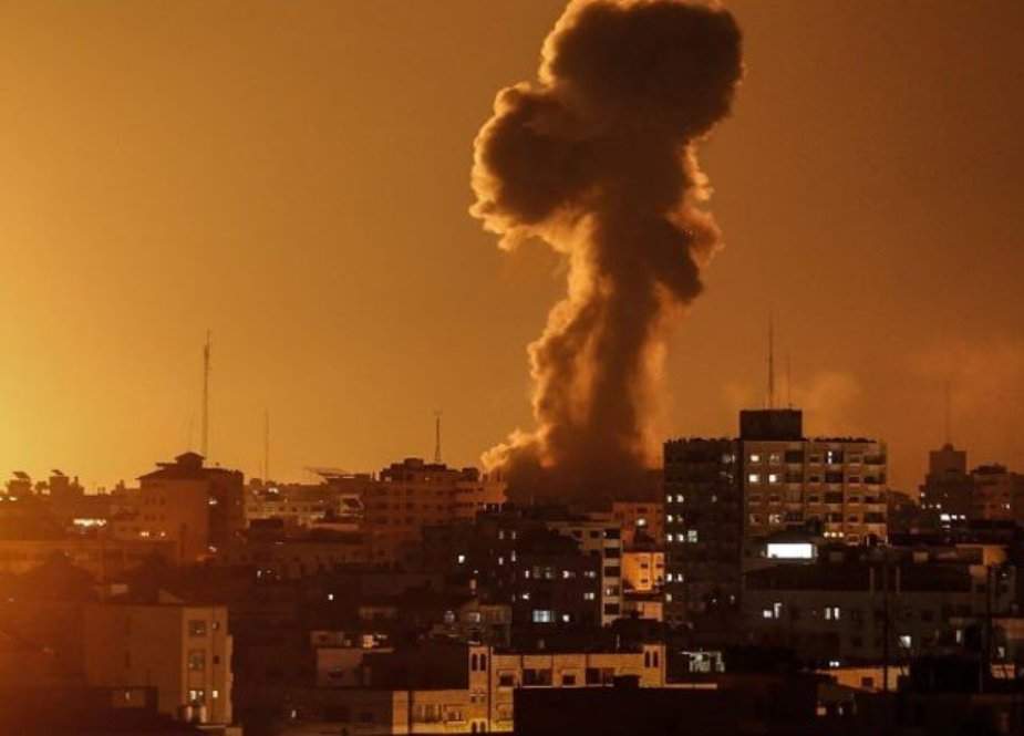 اسرائیلی لڑاکا طیاروں کی غزہ پر فضائی بمباری