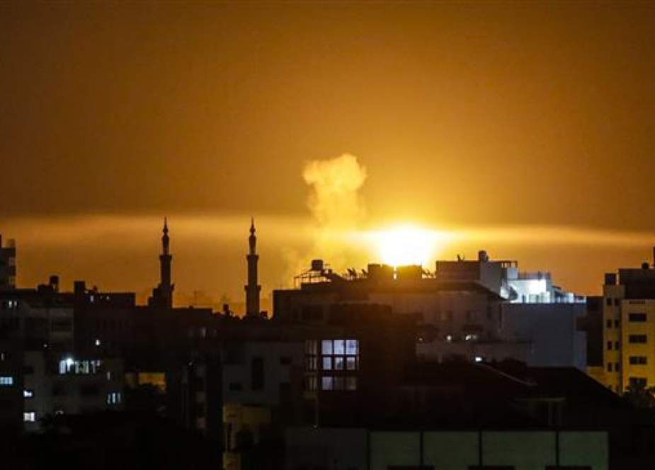 Gaza City after an airstrike by Israeli forces -
