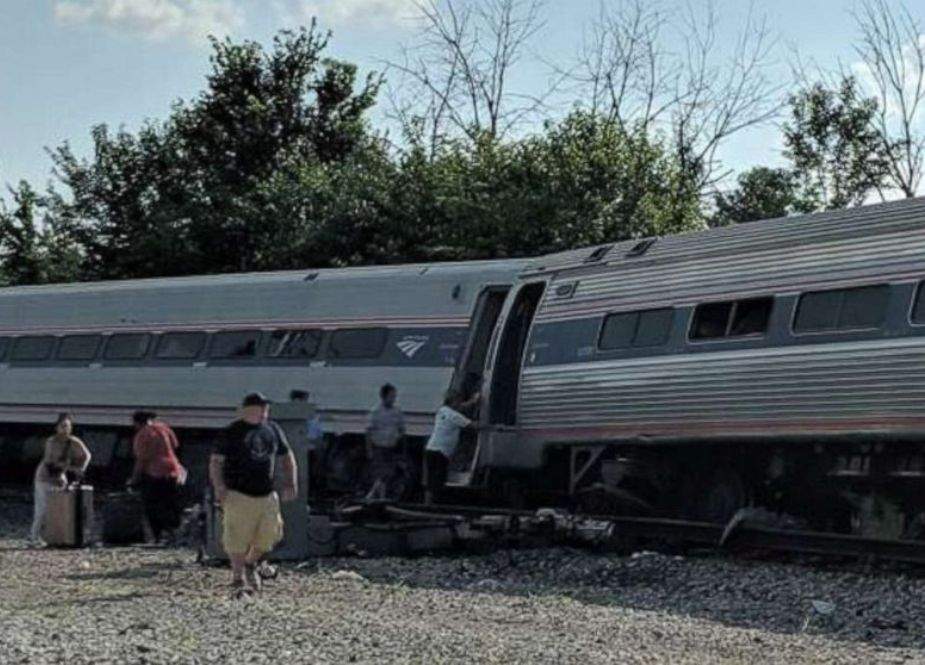 امریکا، ٹرین حادثے میں 3 افراد ہلاک، 50 زخمی