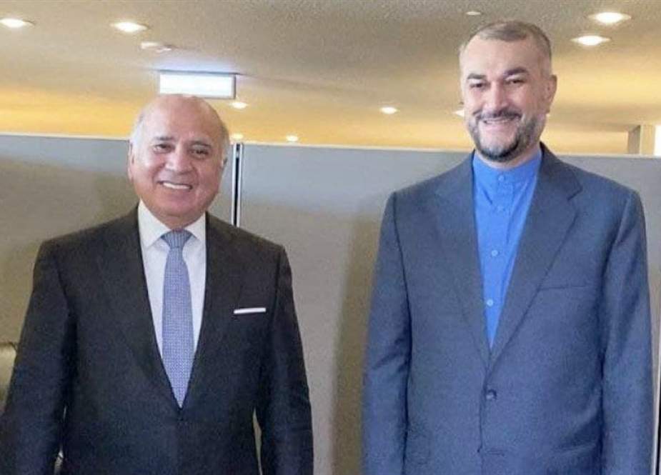 Iranian Foreign Minister Hossein Amirabdollahian and his Iraqi counterpart Fuad Hussein.jpg