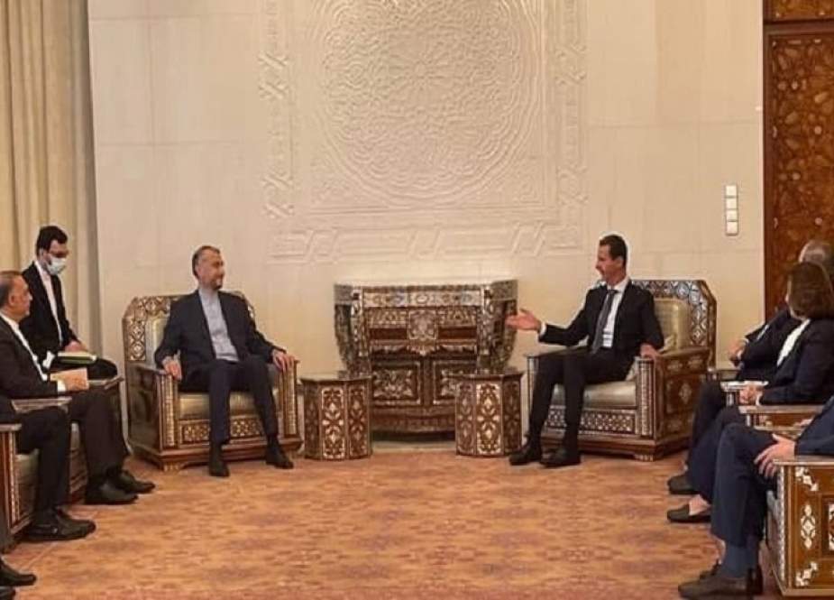 الرئيس السوري يستقبل وزير الخارجية الايراني