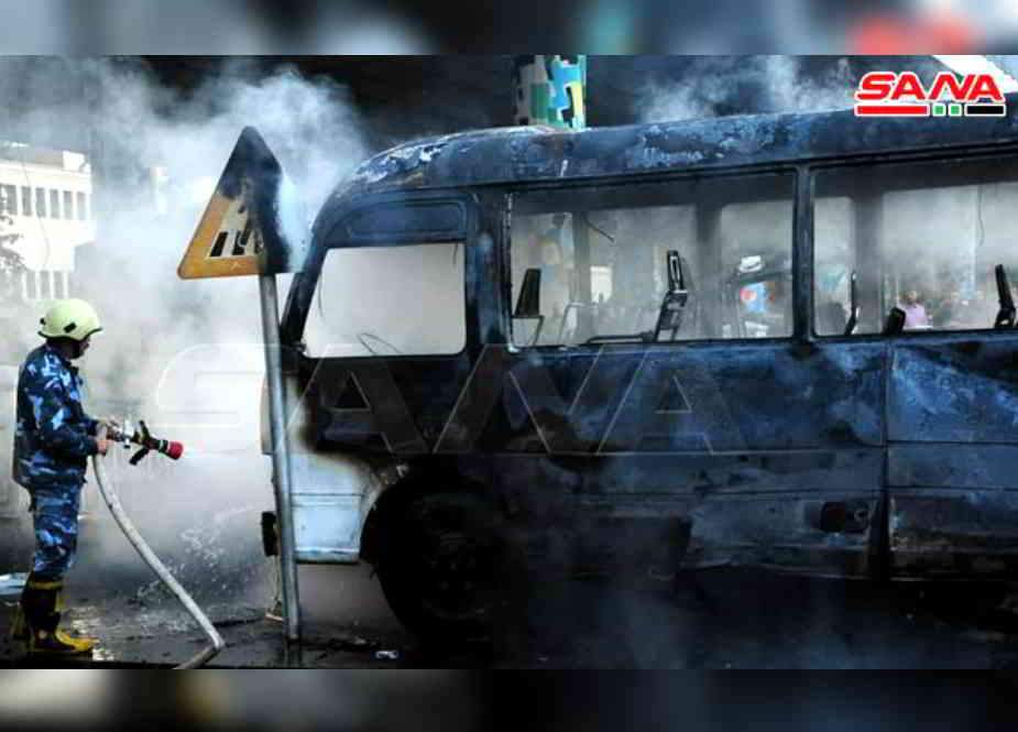 دمشق، مسافر بس پر بم حملہ، 13 شہید 6 زخمی