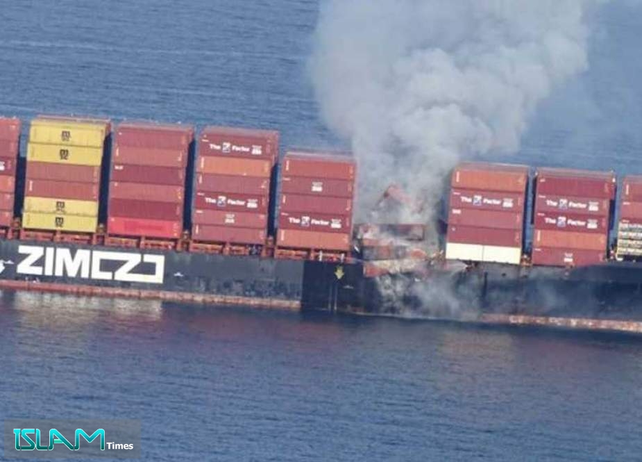 Fire Breaks Out on “Israeli” Container Ship with Chemicals Off Canada’s Coast