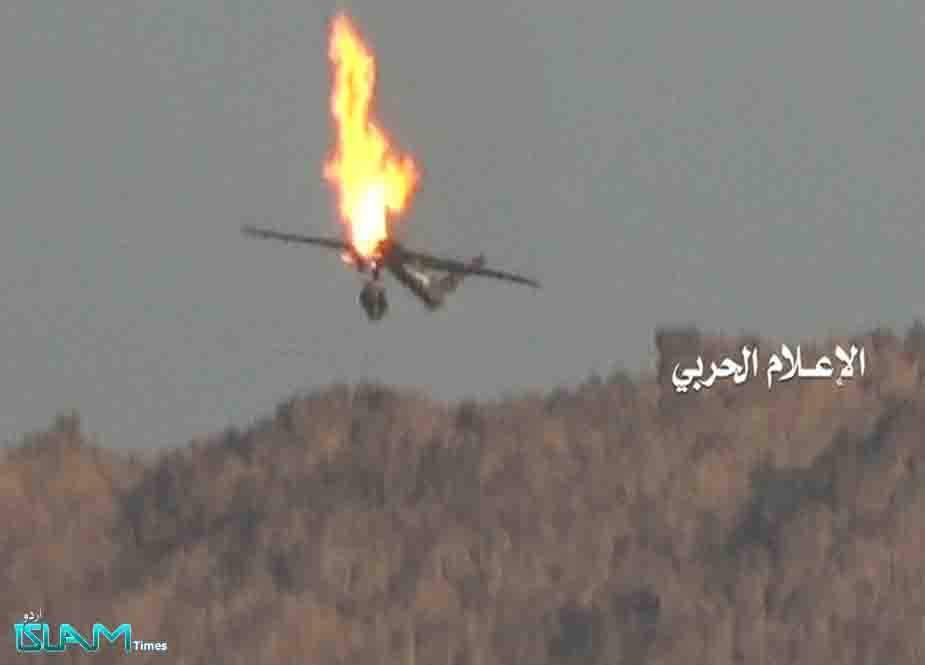 یمن، ملکی ہوائی دفاع نے جارح سعودی اتحاد کا ڈرون طیارہ مار گرایا
