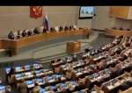 بالفيديو: لحظة وصول الرئيس الايراني لمجلس الدوما الروسي