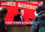 North Korean leader Kim Jong-un is shown on TV in Seoul, South Korea.
