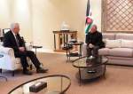 Israeli Defense Minister Benny Gantz (right) meets in Amman with Jordan