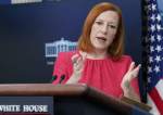 White House press secretary Jen Psaki speaks during a daily briefing at the White House in Washington, DC, April 7, 2022.