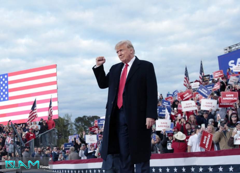 Former US President Donald Trump at a rally in Selma, North Carolina, US, April 9, 2022.
