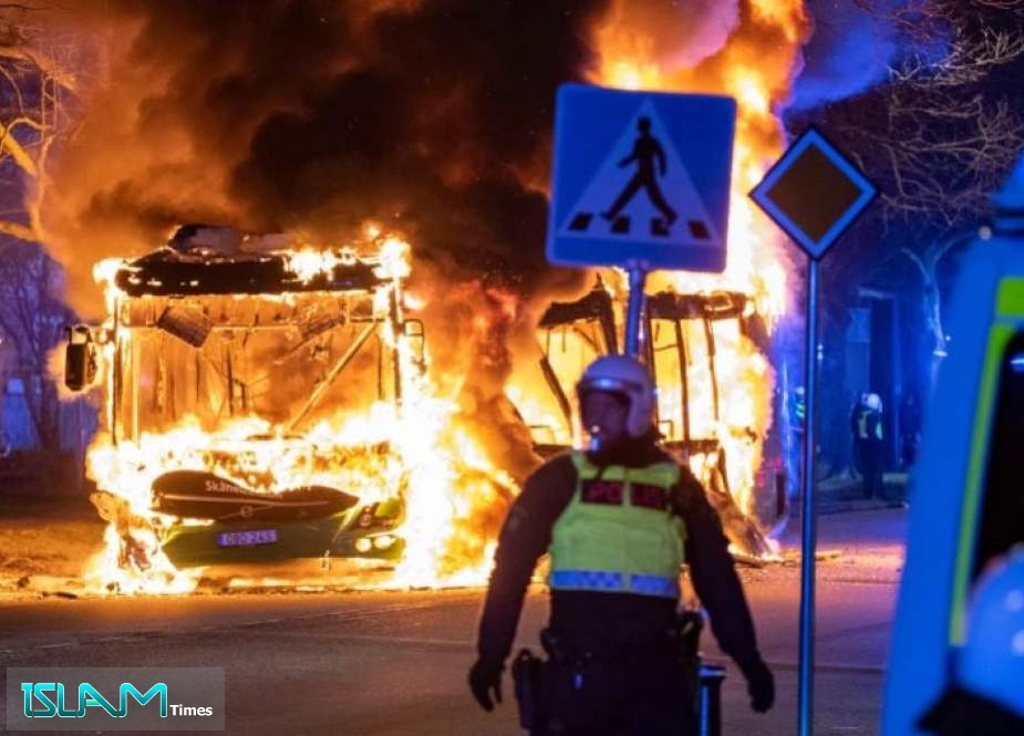 The violence began on Thursday after a demonstration organised by Rasmus Paludan, leader of Danish far-right political party Hard Line