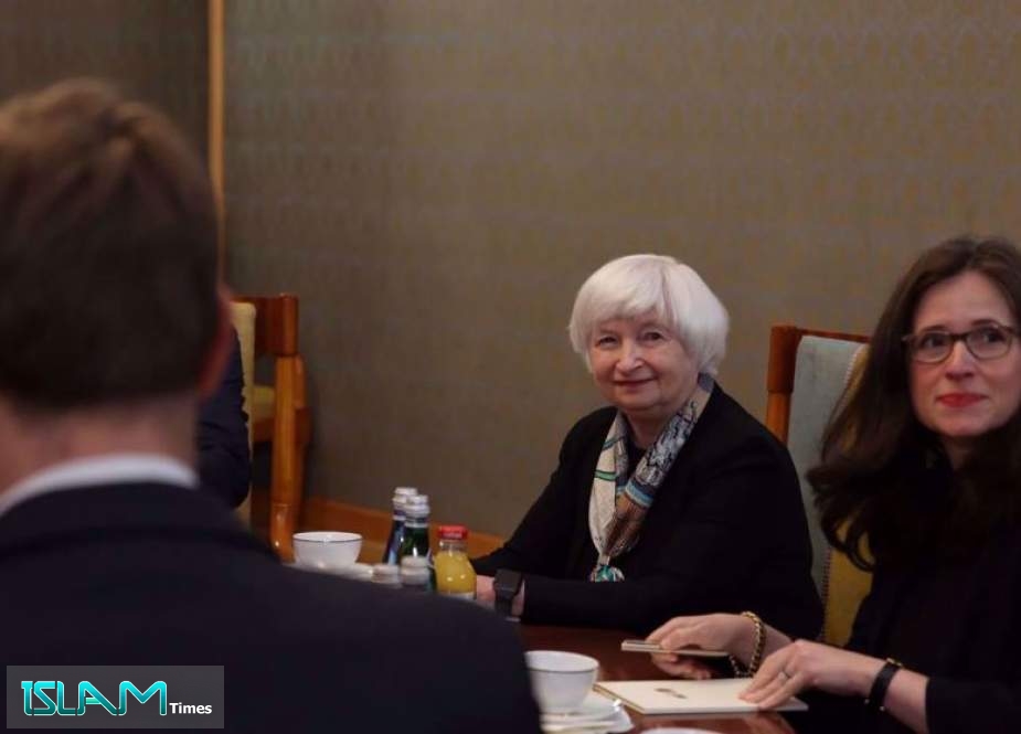 US Treasury Secretary Janet Yellen, second right, attends the meeting with Poland’s Prime Minister Mateusz Morawiecki in Warsaw, Poland, Monday, May 16, 2022.