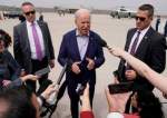 United States President Joe Biden speaks with reporters before boarding Air Force One at Los Angeles International Airport after attending the Summit of the Americas, Saturday, June 11, 2022 in Los Angeles