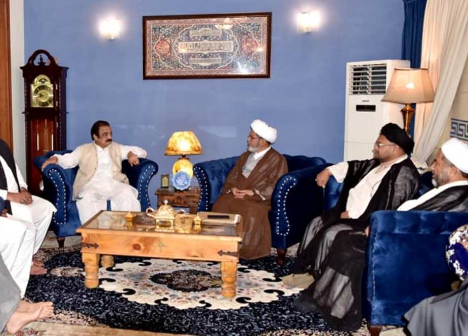 وفاقی وزیر داخلہ رانا ثناء اللہ کی اسلامی تحریک کے رہنماوں سے ملاقات