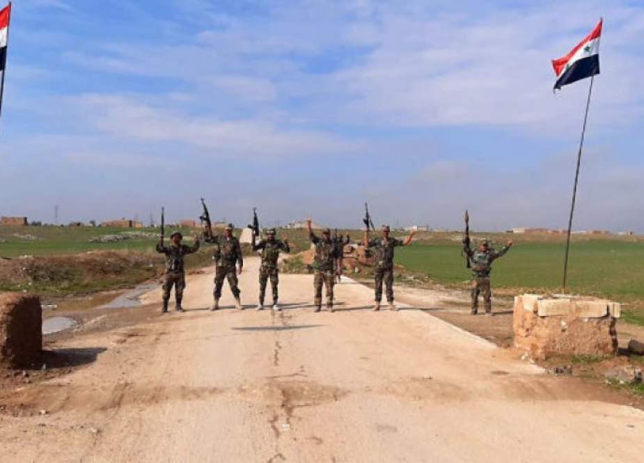 الجيش السوري يعترض رتلا عسكريا للاحتلال الأمريكي بالحسكة