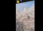 بالفيديو: إنهيار جزء كبير من بقايا مبنى متروبول بمدينة آبادان الإيرانية
