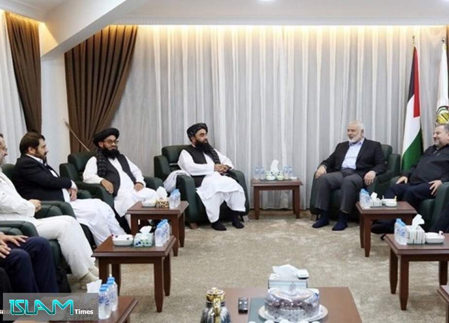 دیدار اعضای دولت طالبان با اسماعیل هنیه
