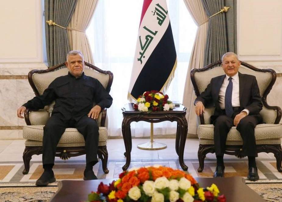 الرئيس العراقي يبحث مع رئيس تحالف الفتح الأوضاع الأمنية والسياسية