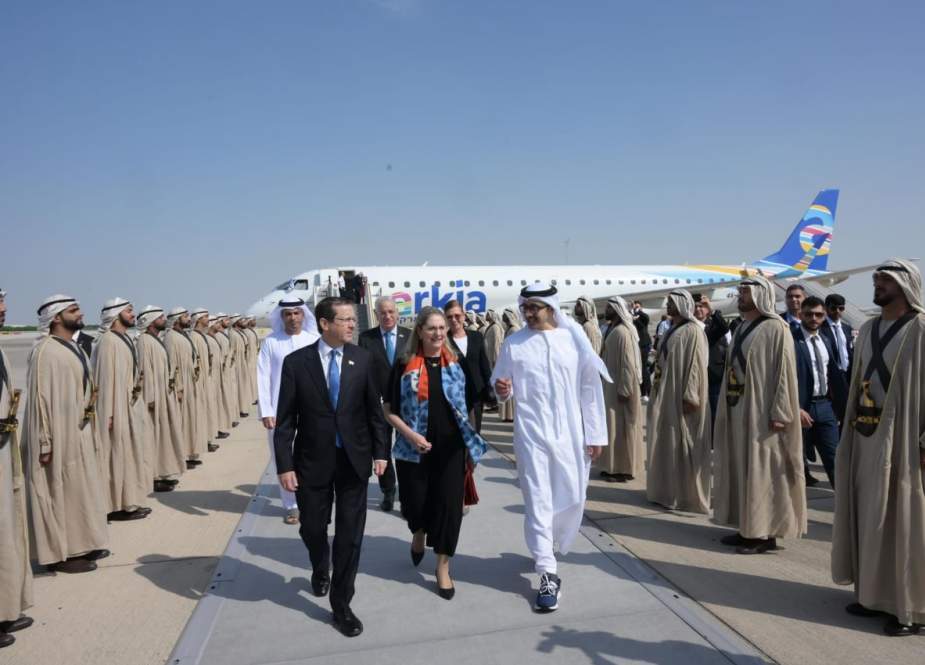 اسرائیلی صدر متحدہ عرب امارات پہنچ گیا